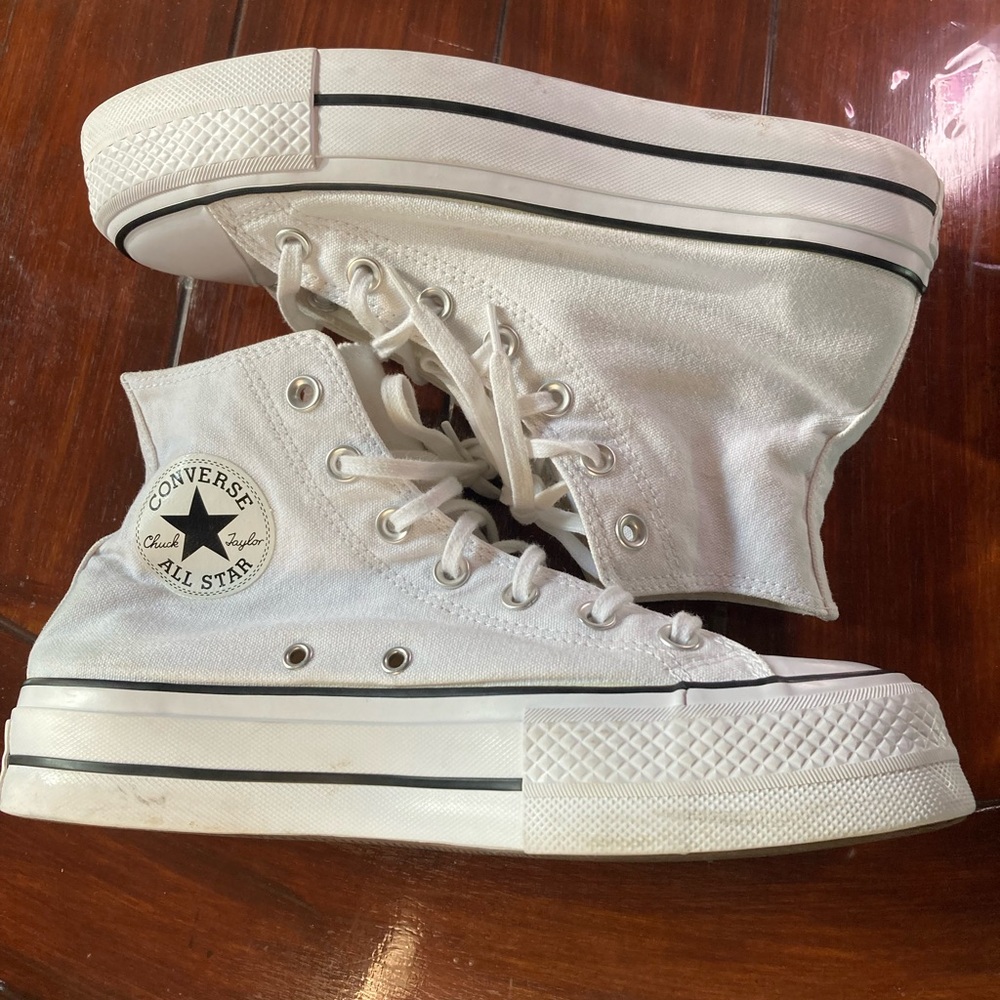 Converse All Star White Canvas High-Tops